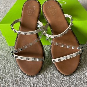 ShuShop scrapy flat sandals, “Bellerina”Size 8 like New!